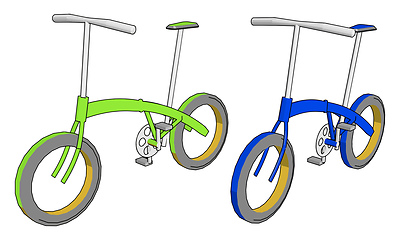 Image showing simple and basic bike easy to handle vector or color illustratio