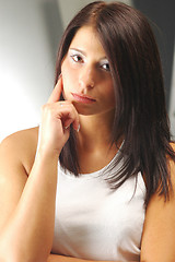 Image showing Thoughtful woman