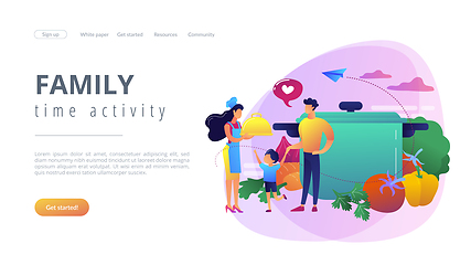 Image showing Home cooking concept landing page.