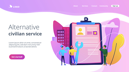 Image showing Alternative civilian service concept landing page.