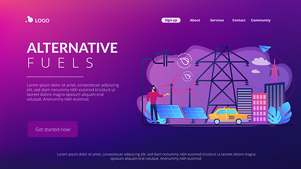 Image showing Alternative fuel concept landing page.