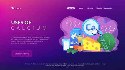 Image showing Uses of Calcium concept landing page.