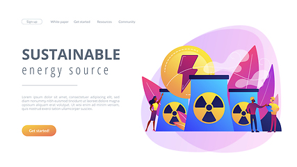 Image showing Nuclear energy concept landing page.