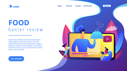 Image showing Food blogging concept landing page.