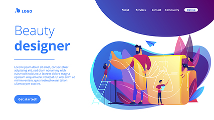 Image showing Fashion design concept landing page.