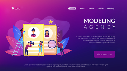 Image showing Modeling agency concept landing page.