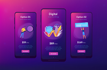 Image showing Digital marketing app interface template.