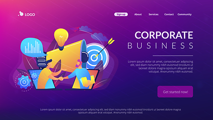 Image showing Collaboration concept landing page.