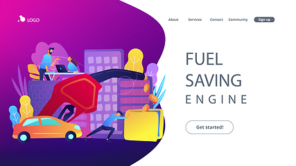 Image showing Fuel saving engine landing page.