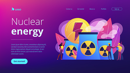 Image showing Nuclear energy concept landing page.