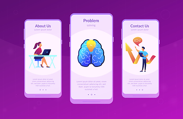 Image showing Innovative solution app interface template.