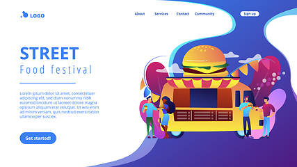 Image showing Food festival concept landing page.