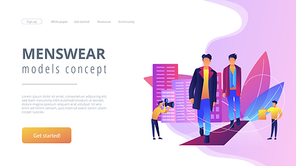 Image showing Men style and fashion concept landing page.