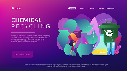 Image showing Chemical recycling concept landing page.