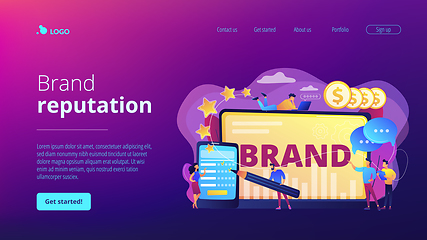 Image showing Brand reputation concept landing page