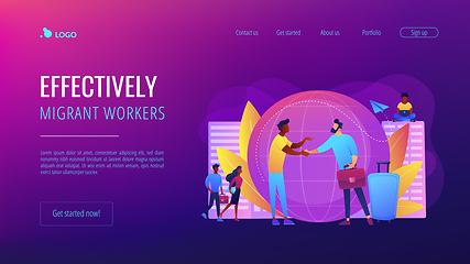 Image showing Expat work concept landing page