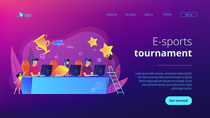 Image showing E-sport tournament concept landing page.