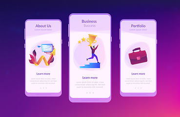 Image showing Business success app interface template.