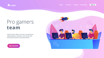 Image showing E-sport team concept landing page.