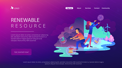 Image showing Renewable resource landing page.