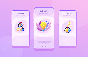 Image showing Business trend analysis app interface template.