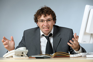 Image showing Angry businessman