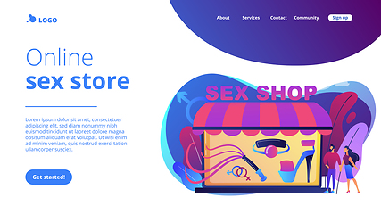 Image showing Sex shop concept landing page.