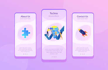 Image showing Creative idea app interface template.