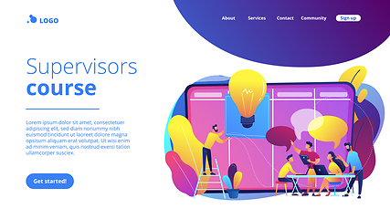 Image showing Managers workshop concept landing page.
