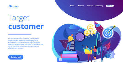 Image showing Target group concept landing page.