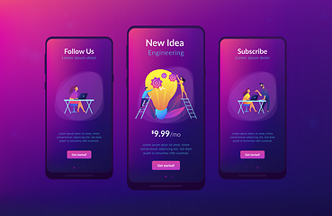 Image showing New idea engineering app interface template.