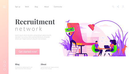 Image showing Recruitment agency landing page template.