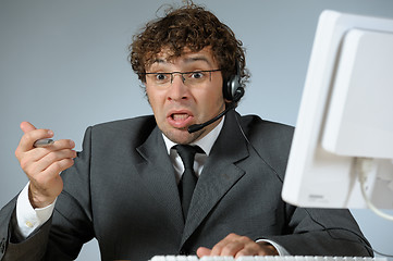 Image showing Angry businessman