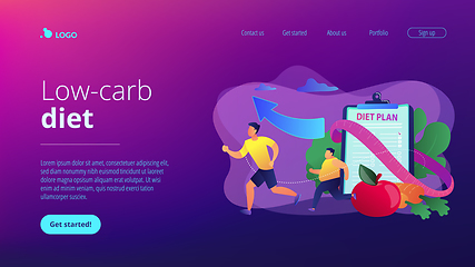 Image showing Weight loss diet concept landing page.