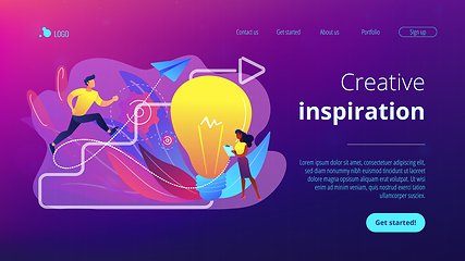 Image showing Creative inspiration concept landing page.