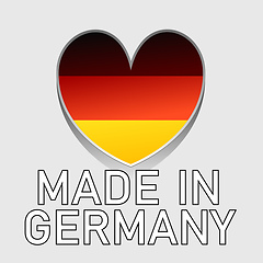 Image showing german national colored heart with text made in germany