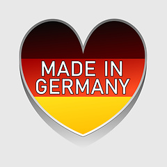 Image showing german national colored heart with text made in germany