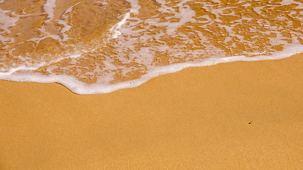 Image showing sandy beach shore line texture background