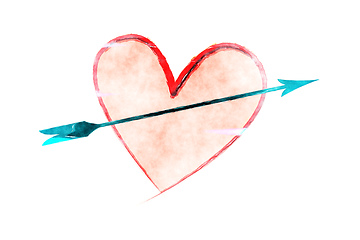 Image showing Heart with an arrow