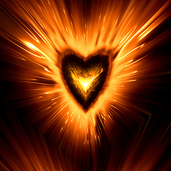 Image showing heart shape light background