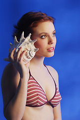 Image showing Girl with shell