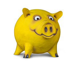 Image showing funny yellow pig