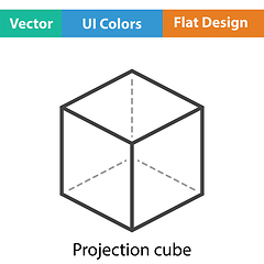 Image showing Cube with projection icon