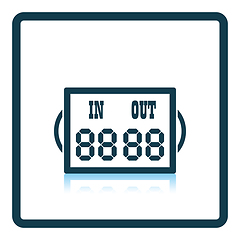 Image showing Icon of football referee scoreboard