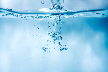 Image showing water air bubbles background