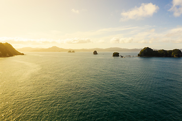 Image showing aerial view of Hahei Beach New Zealand