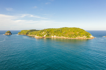 Image showing aerial view of Hahei Beach New Zealand