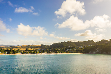 Image showing aerial view of Hahei Beach New Zealand