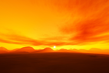 Image showing beautiful orange sunset background 