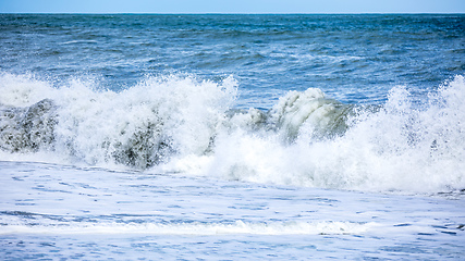 Image showing stormy ocean scenery background